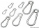 Osculati 09.186.10 - Карабины из нержавеющей стали с проушиной AISI 316 зеркальной полировки 10 мм (10 шт.)