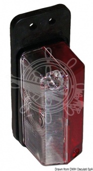 Osculati 02.022.02 - Боковой габаритный фонарь с резиновым основанием белый/красный 