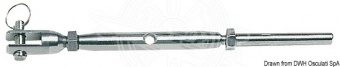 Osculati 07.194.10 - Талреп с закрытым корпусом с нержавеющим наконечником для обжима на тросе 10 мм 