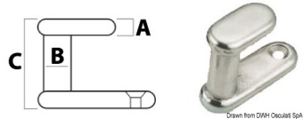 Настенная вешалка из нержавеющей стали (Блистер 1 шт.)