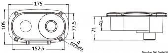 Osculati 15.324.30 - Палубный душ Elissa со смесителем и лейкой Keji со стальным шлангом 2,5 м