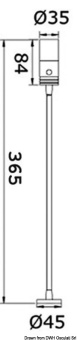 Osculati 13.236.92 - Светильник штурманский светодиодный 10/30В 1Вт 365мм корпус из алюминия белый свет