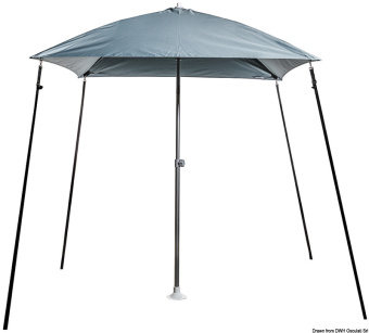 Osculati 46.891.03 - Зонт складной PARASOL для лодки серый