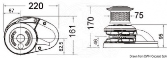 Osculati 02.586.08 - Лебедка Lewmar CPX3, 1000W, 24V, Низкая, Звездочка 8 мм (1 компл. по 1 шт.)