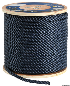 Osculati 06.453.28 - Трехстрендный крученый трос из полиэфира высокой прочности Синий 28 мм (100 м.)