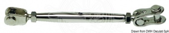 Osculati 07.201.12 - Талреп с одной неподвижной и одной шарнирной вилкой 12 мм 
