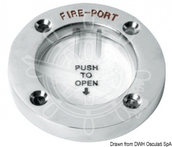 Osculati 17.680.01 - Лючок пожаротушения Fire Port полированная нержавеющая сталь 