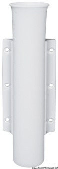 Настенный держатель удилища из белого пластика, Ø 41x233 мм