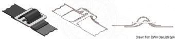 Osculati 06.710.30 - Нержавеющая пряжка с тремя щелями 30 мм 