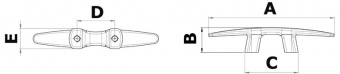Osculati 40.153.20 - Утка с отверстиями из нержавеющей стали Silhouette 200 мм 