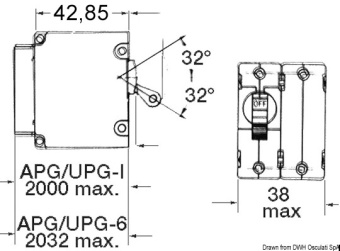 Osculati 14.734.05 - Sensata Airpax IAG выключатель тумблерный двухполюсный ON-OFF 5 A