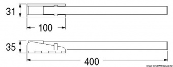 Osculati 49.563.00 - Универсальная складная ручка для подъема на борт для транцевой площадки Ø 22 мм Osculati