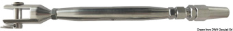 Osculati 07.385.08 - Талреп с клиновым креплением для троса 4 мм 