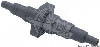 Osculati 17.176.56 - Шланговый соединитель со ступенчатым штуцером и обратным клапаном 13/20/26 мм 