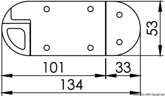 Osculati 38.189.03 - Пружинная задвижка 134x53x16мм из полированной нержавеющей стали AISI316