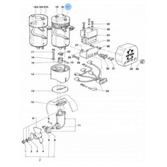 Vetus BP1140 - Болт M6x210mm для подруливающего мотора 55 кгс