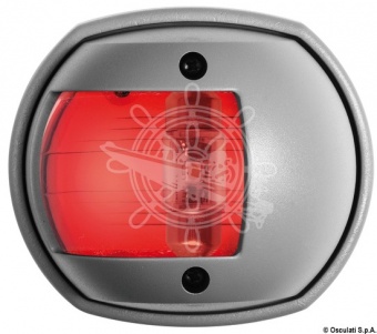 Osculati 11.448.61 - Светодиодный навигационный огонь Compact 12 LED, красный левый 112,5°, 12 В, серый корпус 