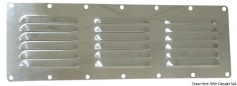 Osculati 53.021.00 - Вентиляционная решетка полированная 116x340 мм 