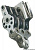 Osculati 55.090.11 - Блок трехшкивный с направляющей скобой и стопором 17x5fbc 