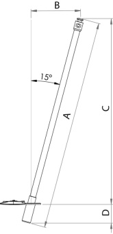 Osculati 46.826.18 -  Гибкий Тентовый Столб 185см