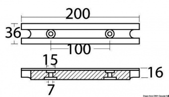 Osculati 43.254.11 - Алюминиевый анод-планка для Yamaha и Mariner 25/100 л.с 