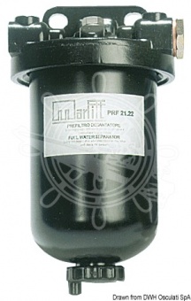 Osculati 17.663.14 - Запасной фильтрующий бумажный картридж для дизельного топлива с моющимся фильтром 12 мкм 