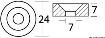 Osculati 43.640.16 - Алюминиевый анод Tohatsu 7/140 л.с.