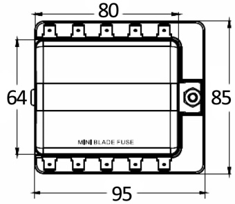 Osculati 14.101.10 - Блок для флажковых предохранителей типа mini 10 выходов