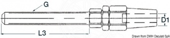Osculati 05.004.08 - Наконечники для установки в талрепы с правой метрической резьбой Ø 4 мм 