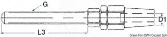 Osculati 05.004.08 - Наконечник для установки в талрепы с правой резьбой Ø 4 мм 1500 кг
