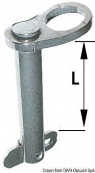Osculati 37.271.60 - Палец со стопорным язычком из нержавеющей стали 60 мм Ø 10 мм тип B 