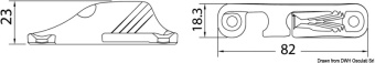 Osculati 56.218.00 - Стопор щелевой Clamcleat CL218MK1 Side Entry 82x18x23 мм левый для канатов 3 - 6 мм