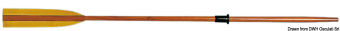 Osculati 34.446.20 - Весло из красного дерева с изогнутой лопастью 2000 х 36 мм 