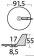 Osculati 43.256.00 - Цинковый триммер Mariner/Yamaha/Selva 664-4537101 для моторов 20/50 л.с. Ø 94 мм