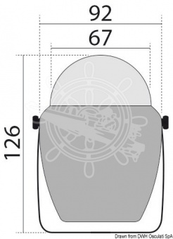 Osculati 25.171.02 - Компас FINDER 2" 5/8 (67 мм), картушка Ø 67 (2" 5/8), на кронштейне, синий-белый 