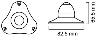 Osculati 11.061.11 - Круговой светодиодный огонь Sphera II 360° 12 / 24 В 2 Вт 82,5 x 65,5 мм белого цвета с корпусом из белого пластика