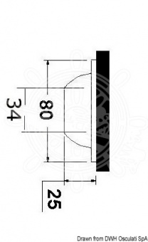 Osculati 13.272.00 - Подводный светодиодный светильник для транцевых площадок, транцев и бортов судна 5 Вт, белый 