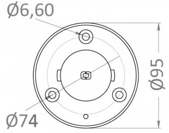 Osculati 46.815.01 - Стакан для углепластиковой стойки Врезная 6° - наклонная 
