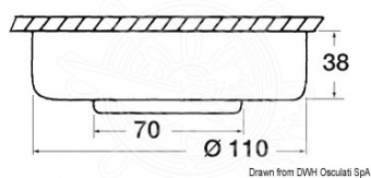 Osculati 13.831.10 - Встраиваемый галогенный светильник BATSYSTEM Sun, 12В 10Вт, Cromata 