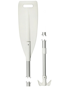 Весло-багор с лопастью из белого АБС-пластика и отпорным крюком из полиамида Ø 30 мм