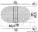 Osculati 38.442.68 - Петли со шпилькой из нержавеющей стали, 68,5x38,5 мм 