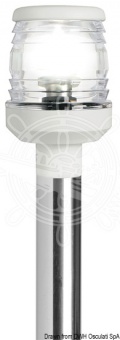 Osculati 11.163.02 - Мачта Classic 360° съемная с основанием Advance, с огнем, 100 см, белая, 12 В 10 Вт 