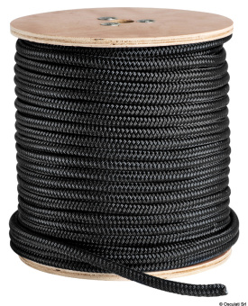 Osculati 06.469.24 - Сверхпрочный трос двойного плетения из 12 прядей мягкого полиэстера Черный 24 мм (100 м.)
