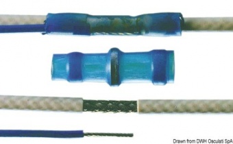 Osculati 14.124.04 - Разъем соединительный синий для паяного соединения 2 - 4 мм² (100 штук)