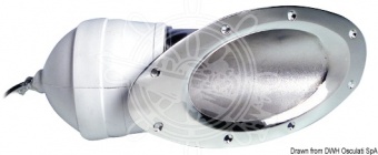 Osculati 13.258.12 - Пара настенных врезных прожекторов с герметичными рефлекторными лампами Sealed Beam 4” 12 В 