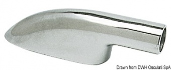 Osculati 41.611.00 - Опоры для поручней из хромированной латуни - концевые, для труб 22 мм 