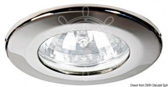 Osculati 13.438.01 - Встраиваемый галогенный светильник Sterope, 12 В, зеркальная полировка 
