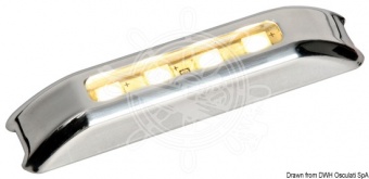 Osculati 13.428.11 - Накладной светодиодный светильник для дежурного освещения (световой пучок в переднем направлении) белый 