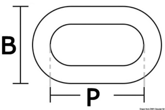Osculati 01.373.06-100 - Цепь калиброванная горячего цинкования 6 мм x 100 м (roller length 100 m) (100 м.)