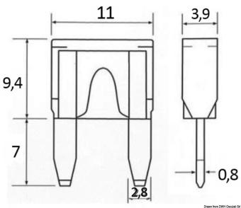 Osculati 14.006.05 - Флажковые плавкие предохранители типа mini 5A (100 шт)